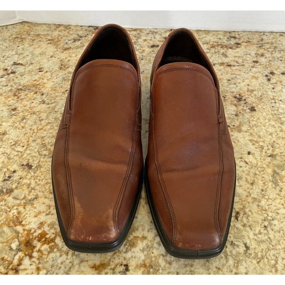 Ecco Johannesburg Slip-On Loafers Brown Leather, Men's 43 - Picture 3 of 8